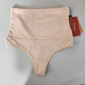 Werena Womens Beige High-Waisted Tummy Control Shapewear Thong |M| |4-6|